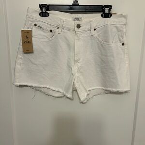 NWT Polo Ralph Lauren White Denim Shorts
